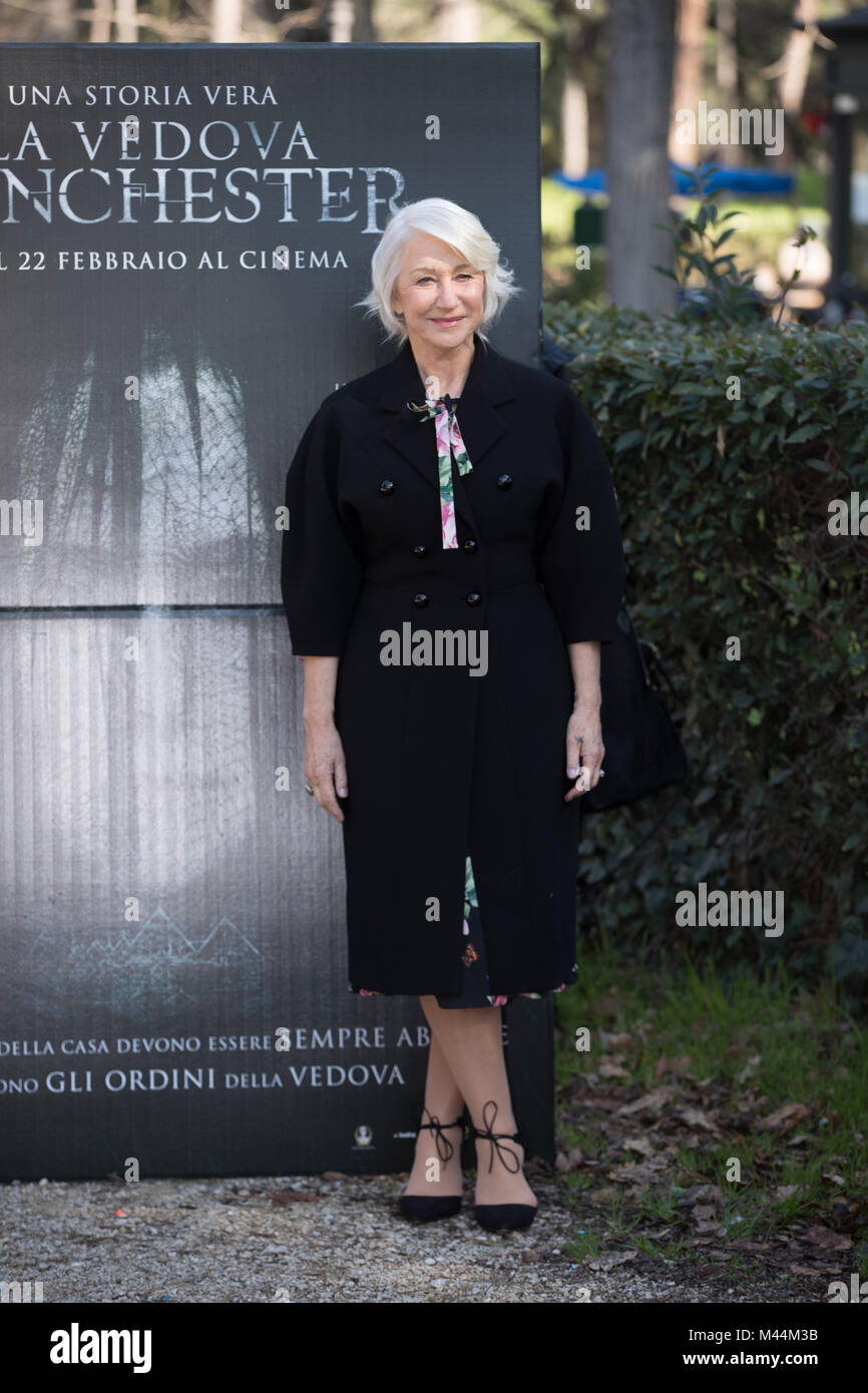 Helen Mirren in Rome attends at La Vedova Winchester in Villa Borghese Stock Photo