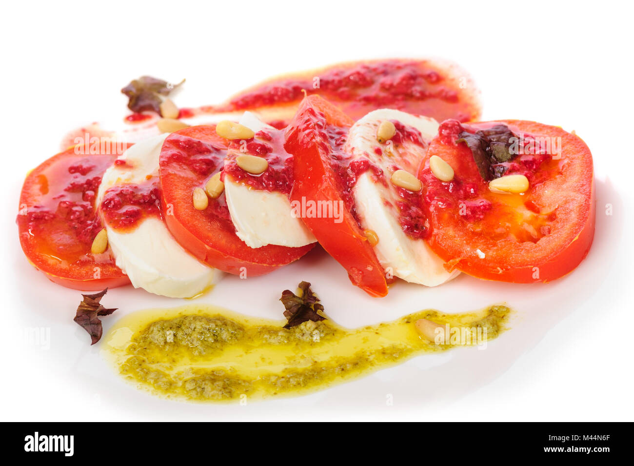 Caprese antipasto salad with mozarella cheese, tomatoes Stock Photo
