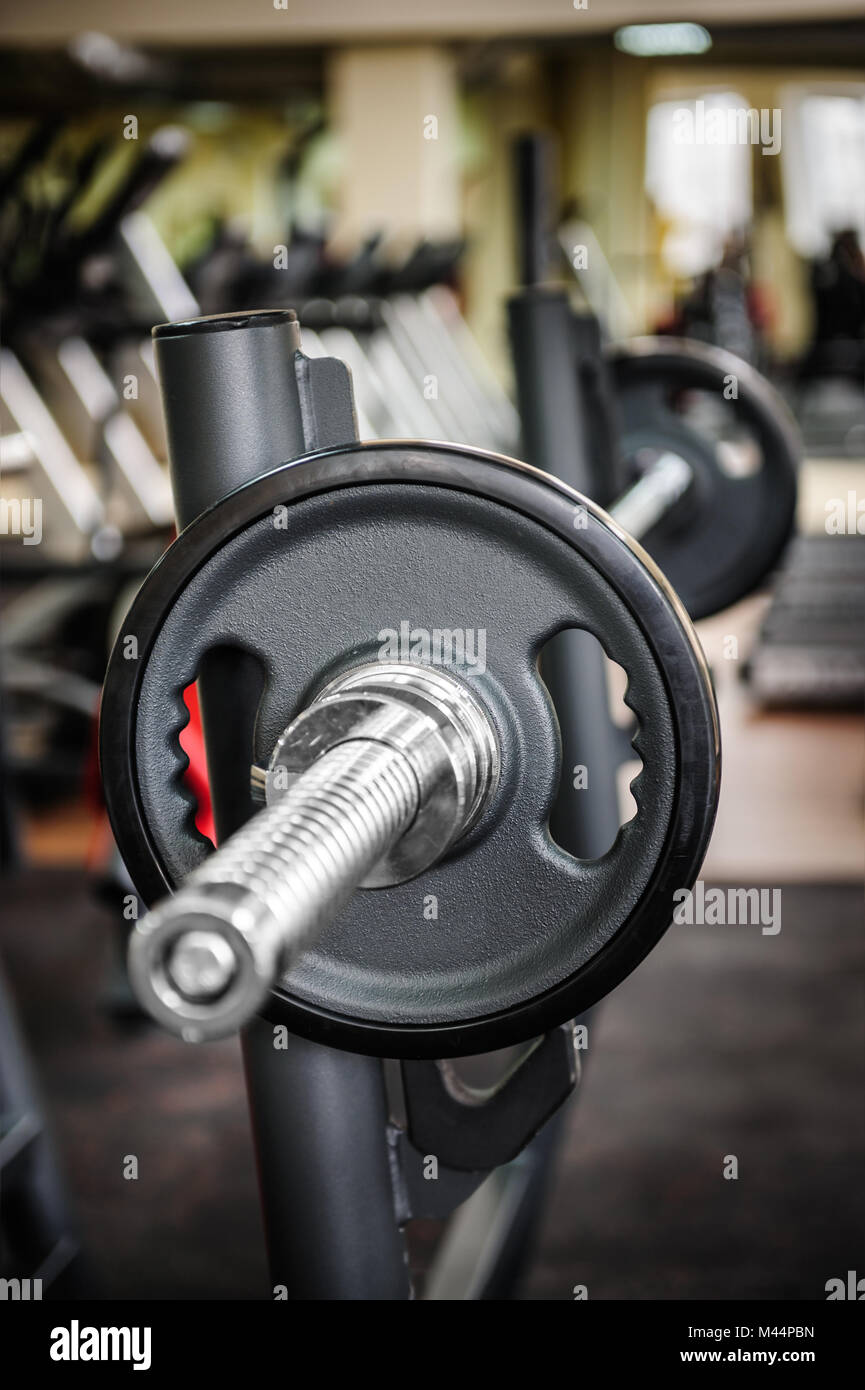 Barbell ready to workout Stock Photo