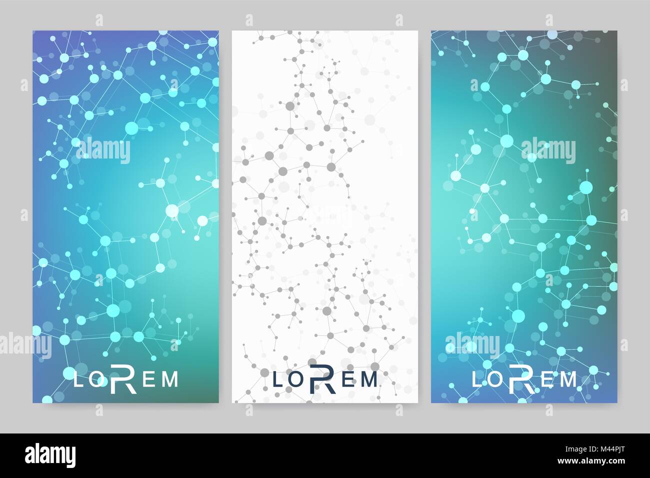 Modern set of vector flyers, banners. Geometric abstract presentation ...