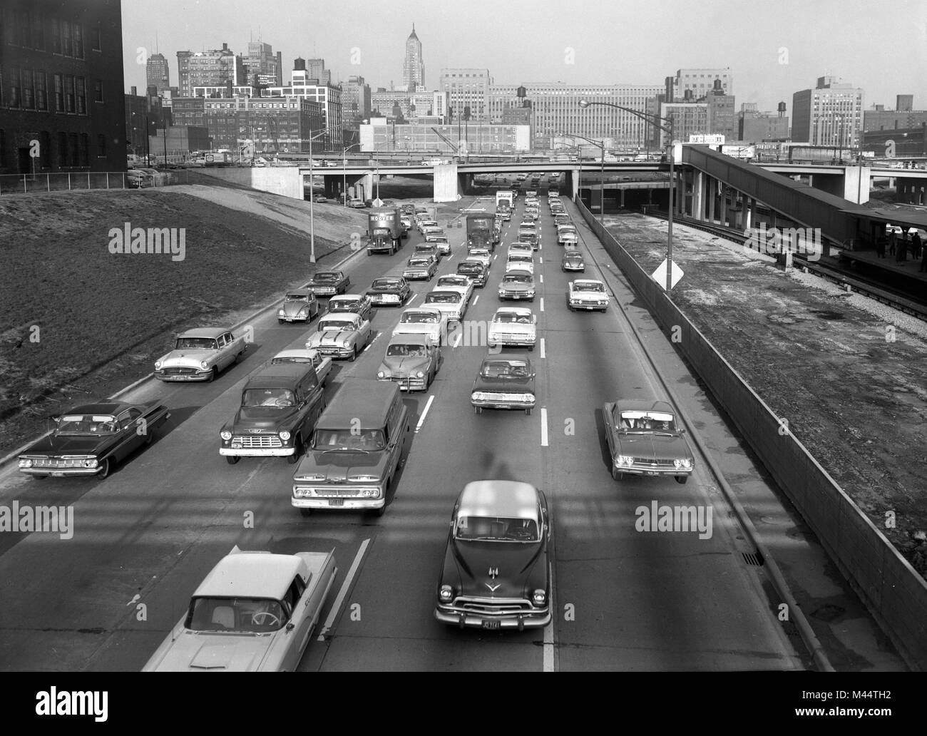 Overhead view of the newly constructed outbound Congress Expressway