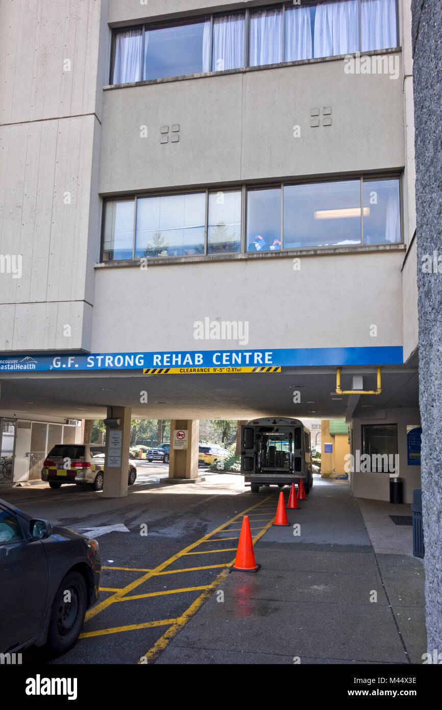 G.F. Strong Rehabilitation Centre and hospital in Vancouver, BC. Stock Photo