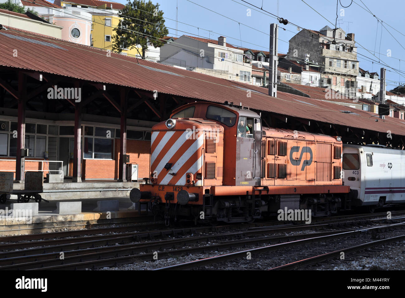 class 1400;dieselelectric;1429;santa apolonia;lisbon;portugal Stock