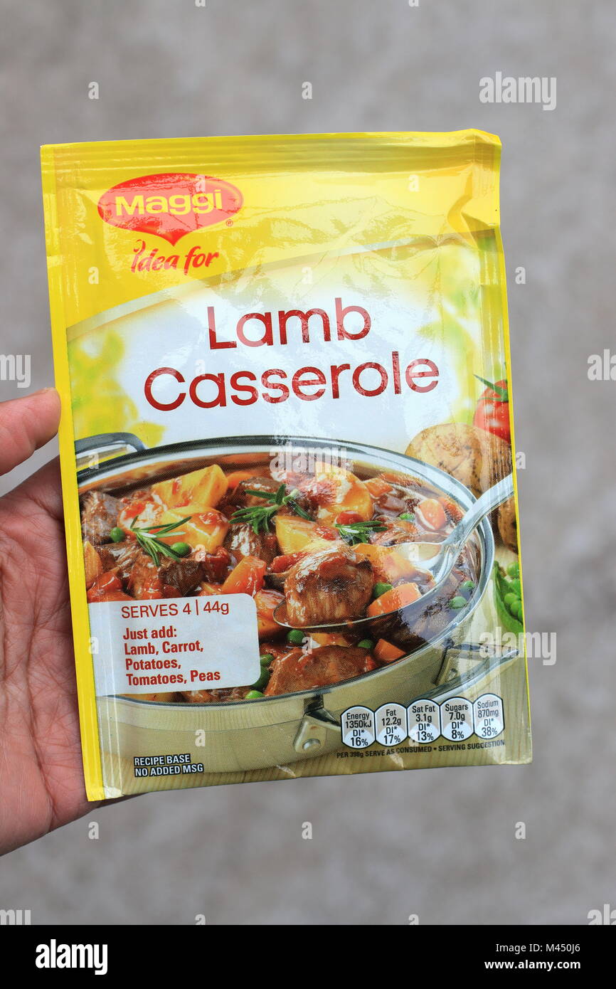 Maggi lamb casserole recipe base hires stock photography and images