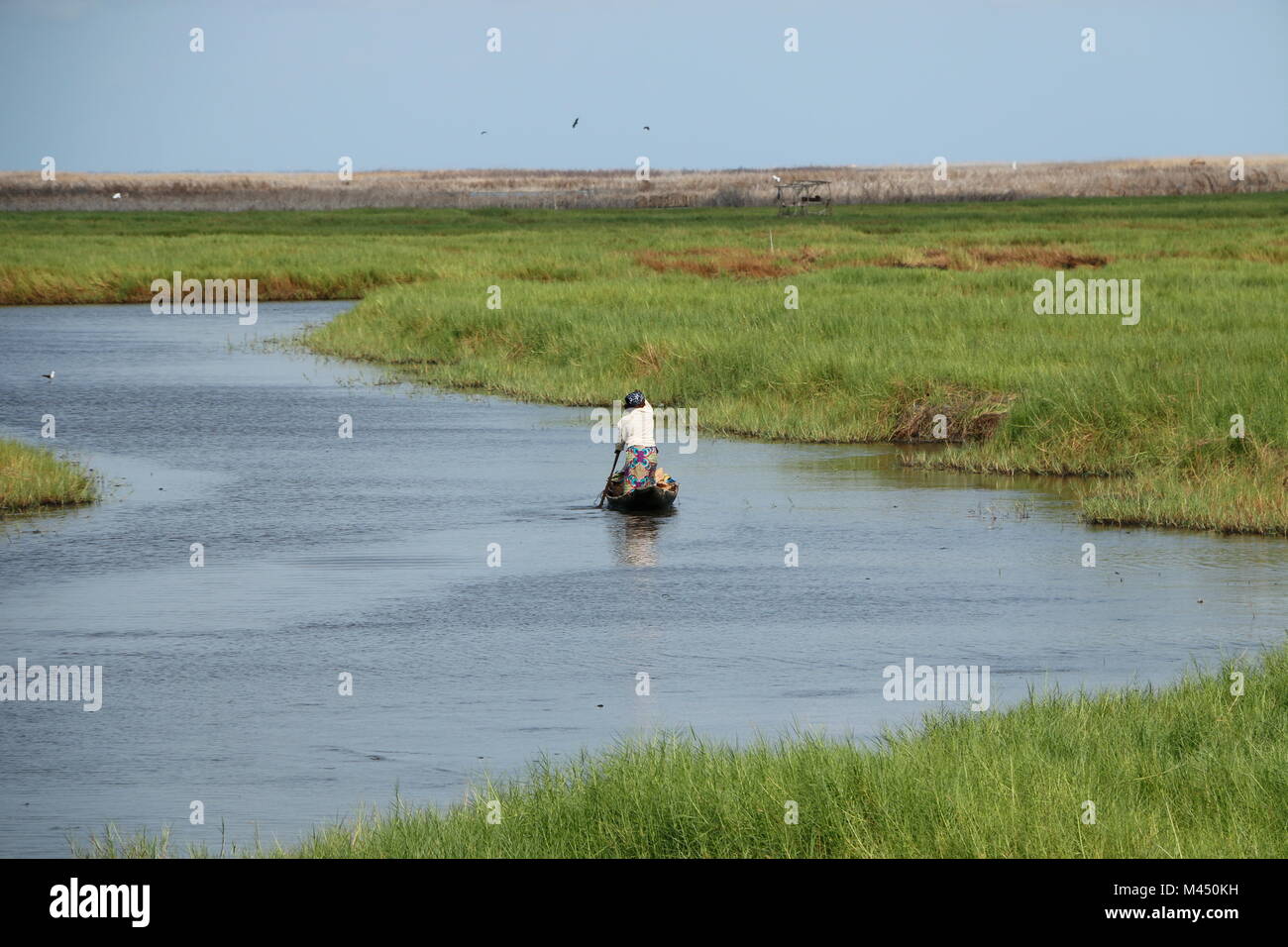 Business woman in a canoe Stock Photo Alamy