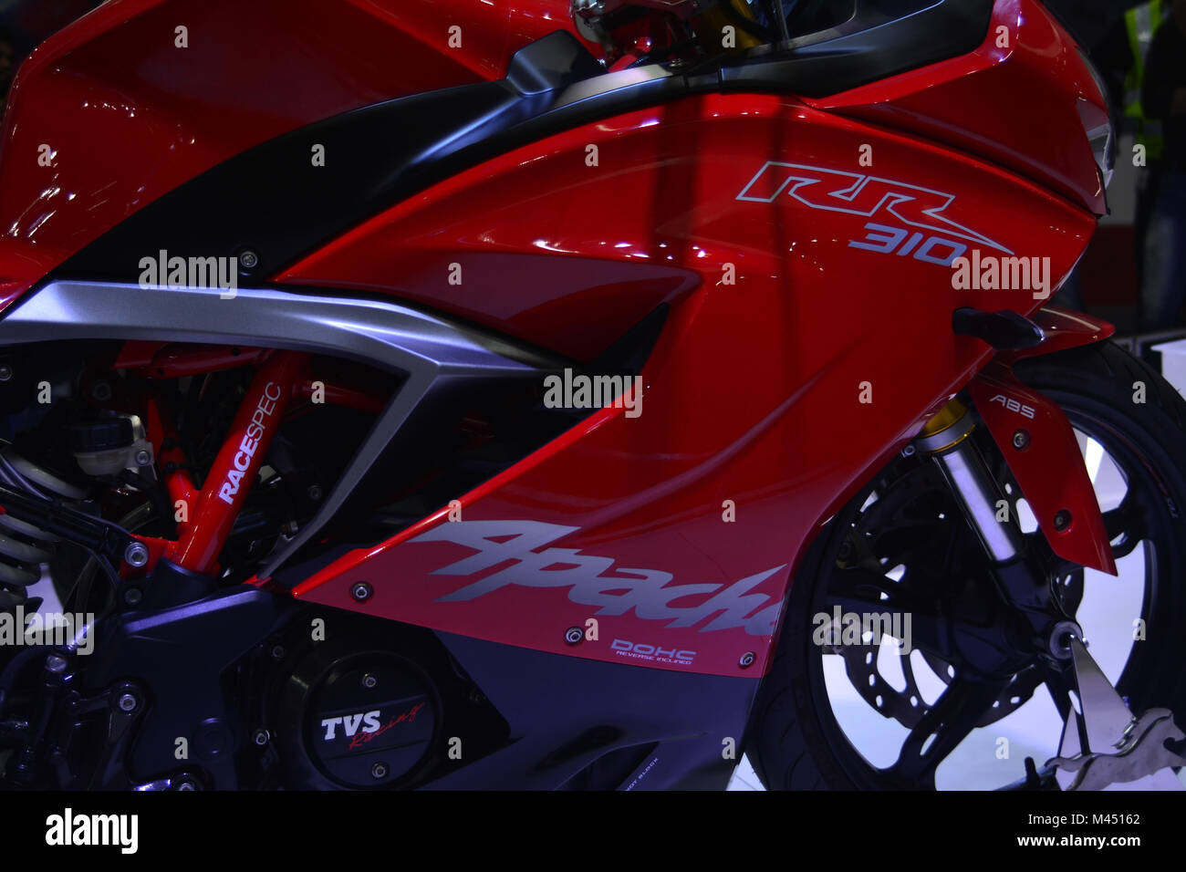 TVS Apache RR 310 Bike At Exhibition Stock Photo - Alamy