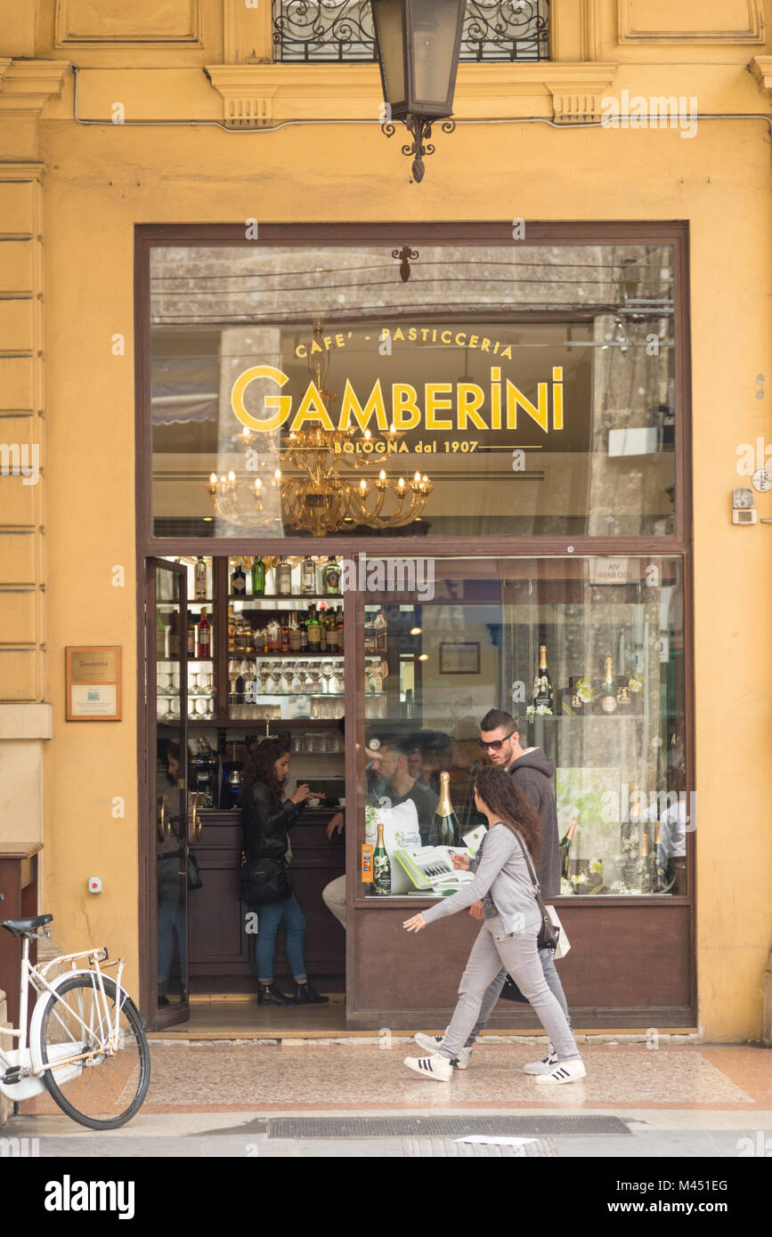 The Gamberini bar, coffee shop, cafe and pasticceria in Bologna Italy Stock Photo