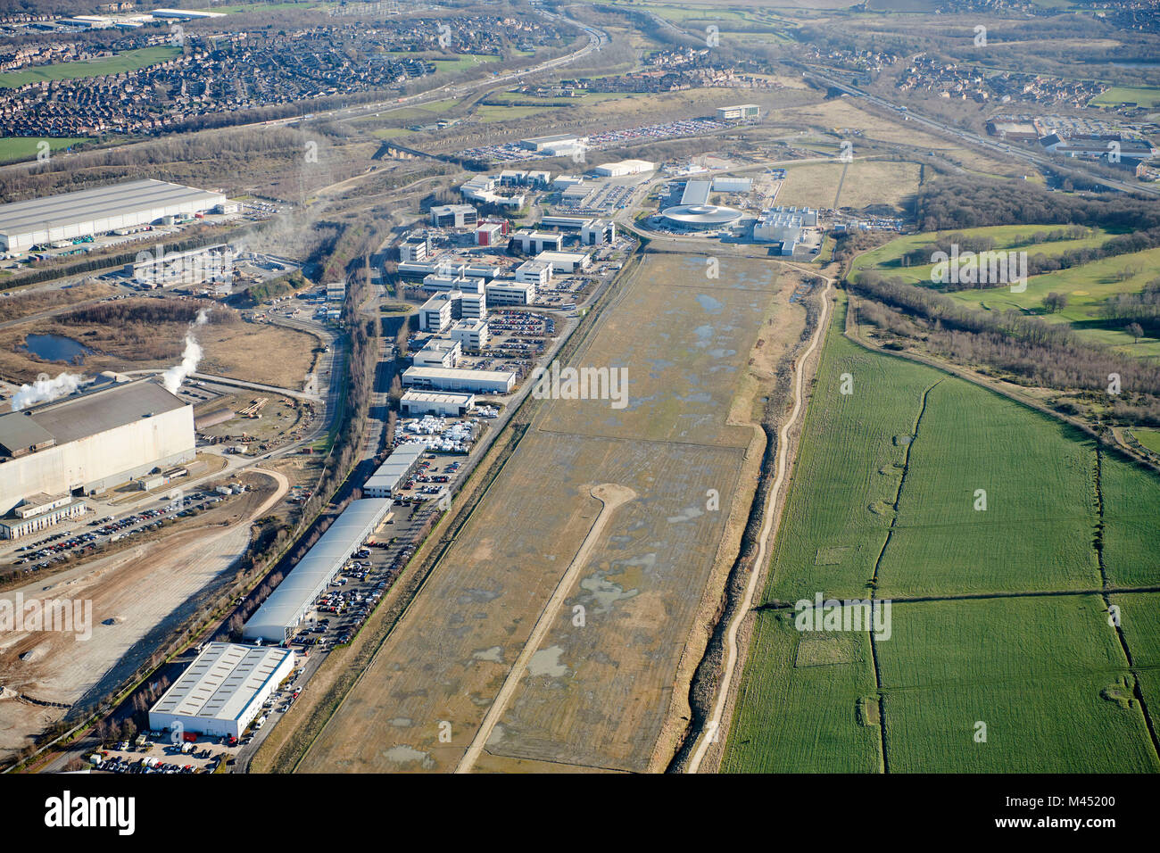 Sheffield Business Park, Sheffield, on the site of the old Sheffield Airport, South Yorkshire, Northern England Stock Photo