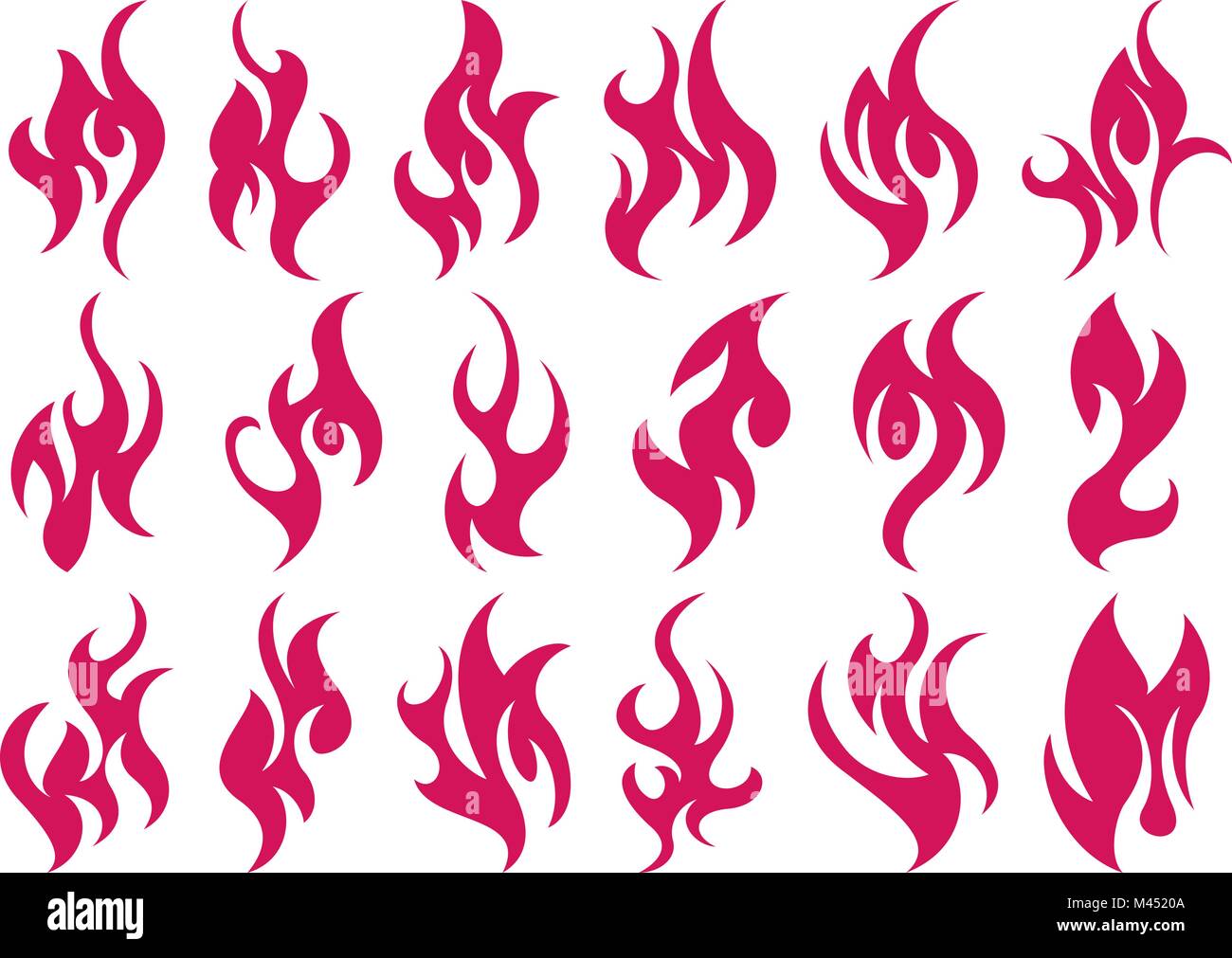 Fire icon set. Design element Stock Vector Image & Art - Alamy