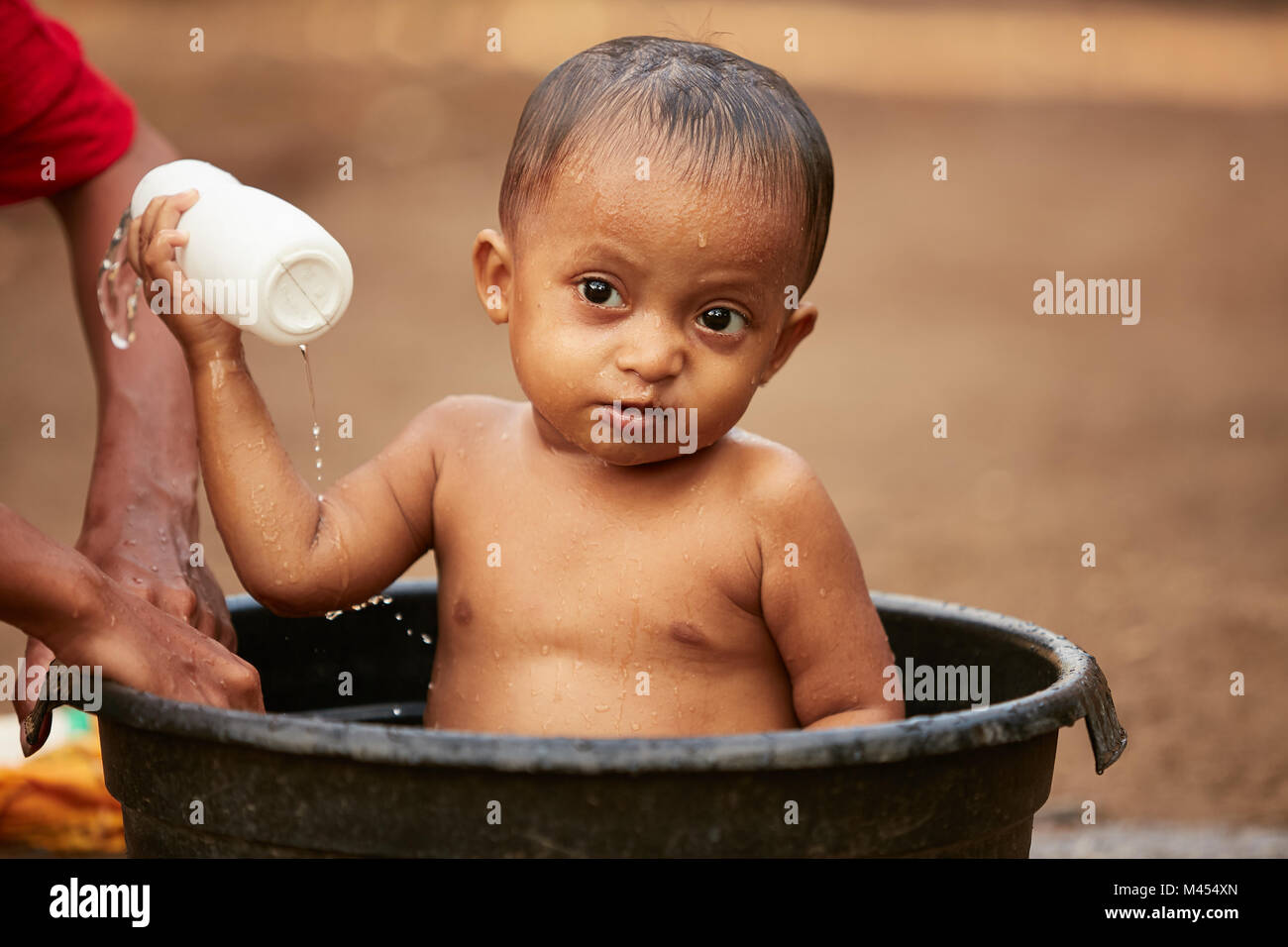 Young child at Bali village, Indonesia Stock Photo