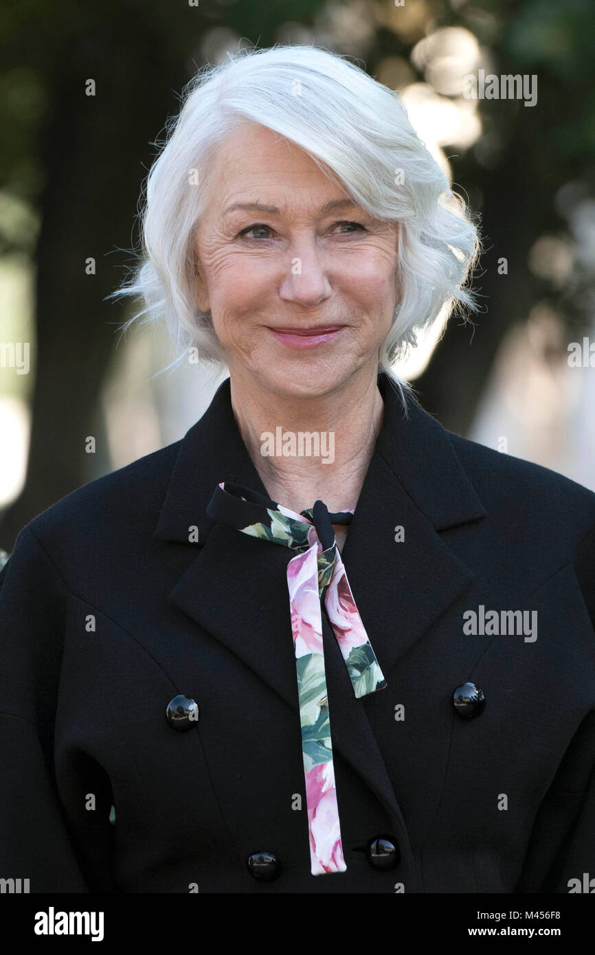 Italy, Rome, 13 February, 2018 : Academy Award actress Helen Mirren