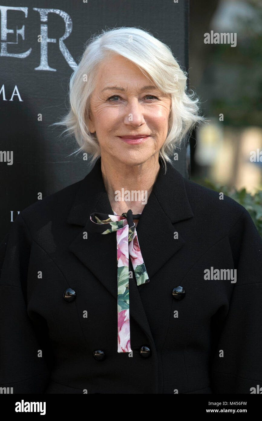 Italy, Rome, 13 February, 2018 : Academy Award actress Helen Mirren