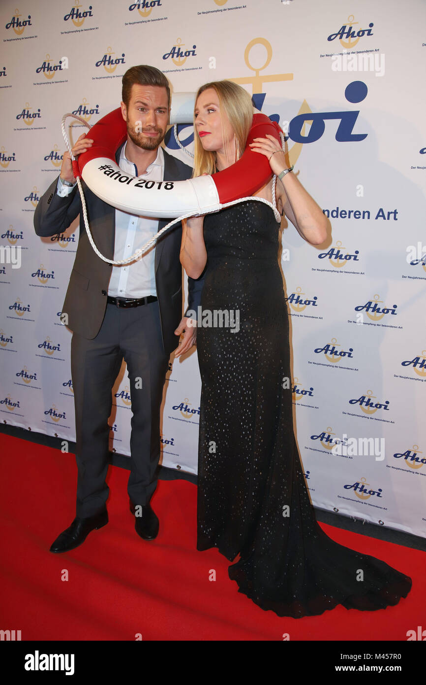 Celebrities at the AHOI 2018 New Years Event at the Hotel Hyperion  Featuring: Kim-Sarah Brandts mit Freund Jan Riecken Where: Hamburg, Germany When: 13 Jan 2018 Credit: Becher/WENN.com Stock Photo