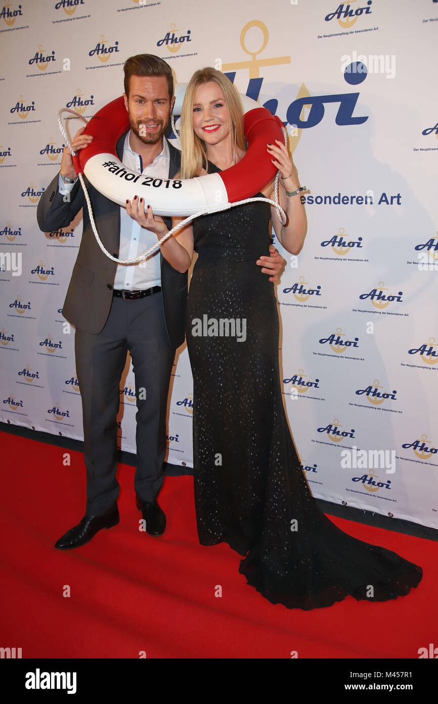 Celebrities at the AHOI 2018 New Years Event at the Hotel Hyperion  Featuring: Kim-Sarah Brandts mit Freund Jan Riecken Where: Hamburg, Germany When: 13 Jan 2018 Credit: Becher/WENN.com Stock Photo