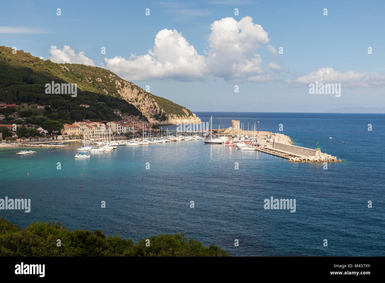 Boats in the old harbor, Marciana Marina, Elba Island, Livorno Province