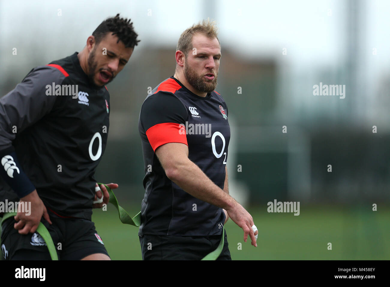 England's James Haskell during the training session at Latymer Upper School, London. PRESS ASSOCIATION Photo. Picture date: Wednesday February 14, 2018. See PA story RUGBYU England. Photo credit should read: Steven Paston/PA Wire. . Stock Photo