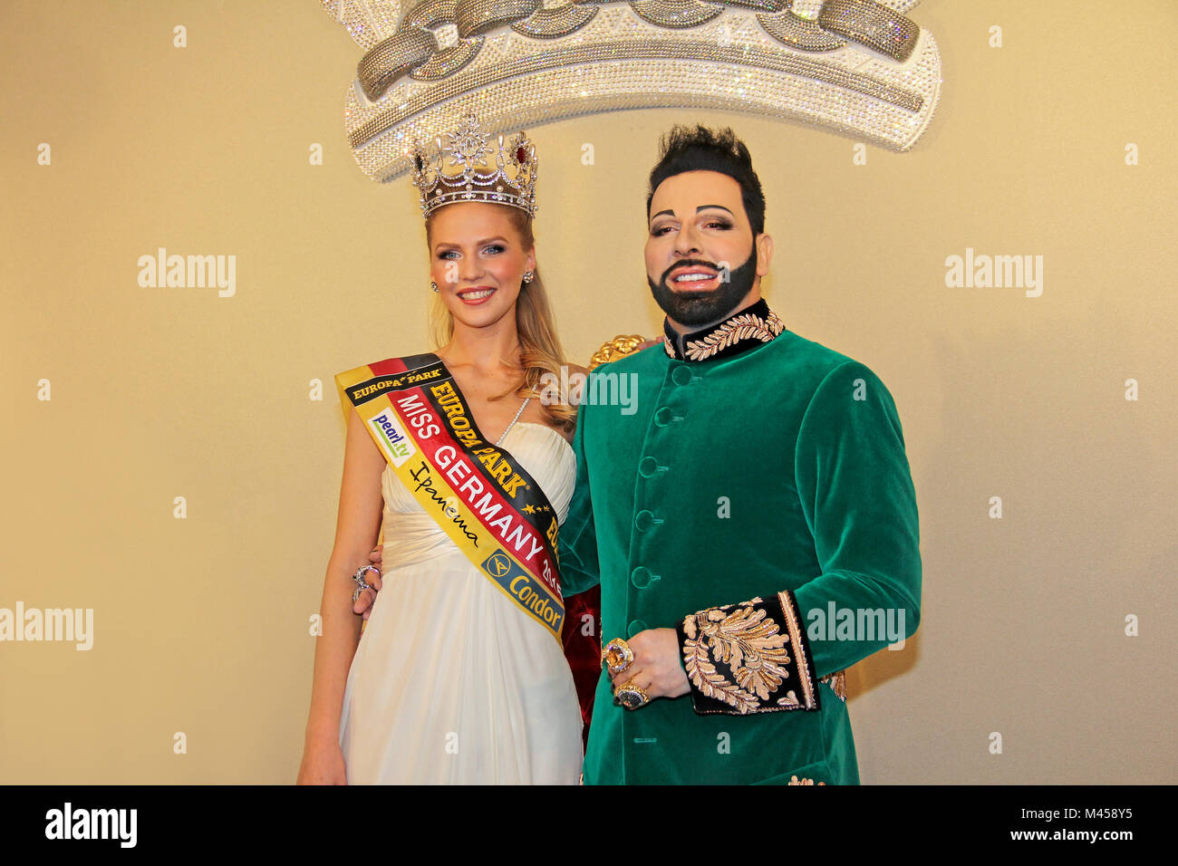 Miss Germany 2015 Olga Hoffmann, Harald Glööckler Stock Photo