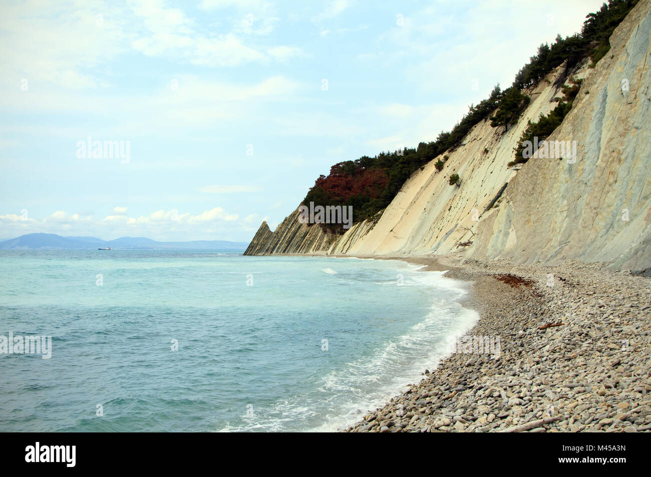 Sea Lagoon near Mountains at beaty sunny day Stock Photo