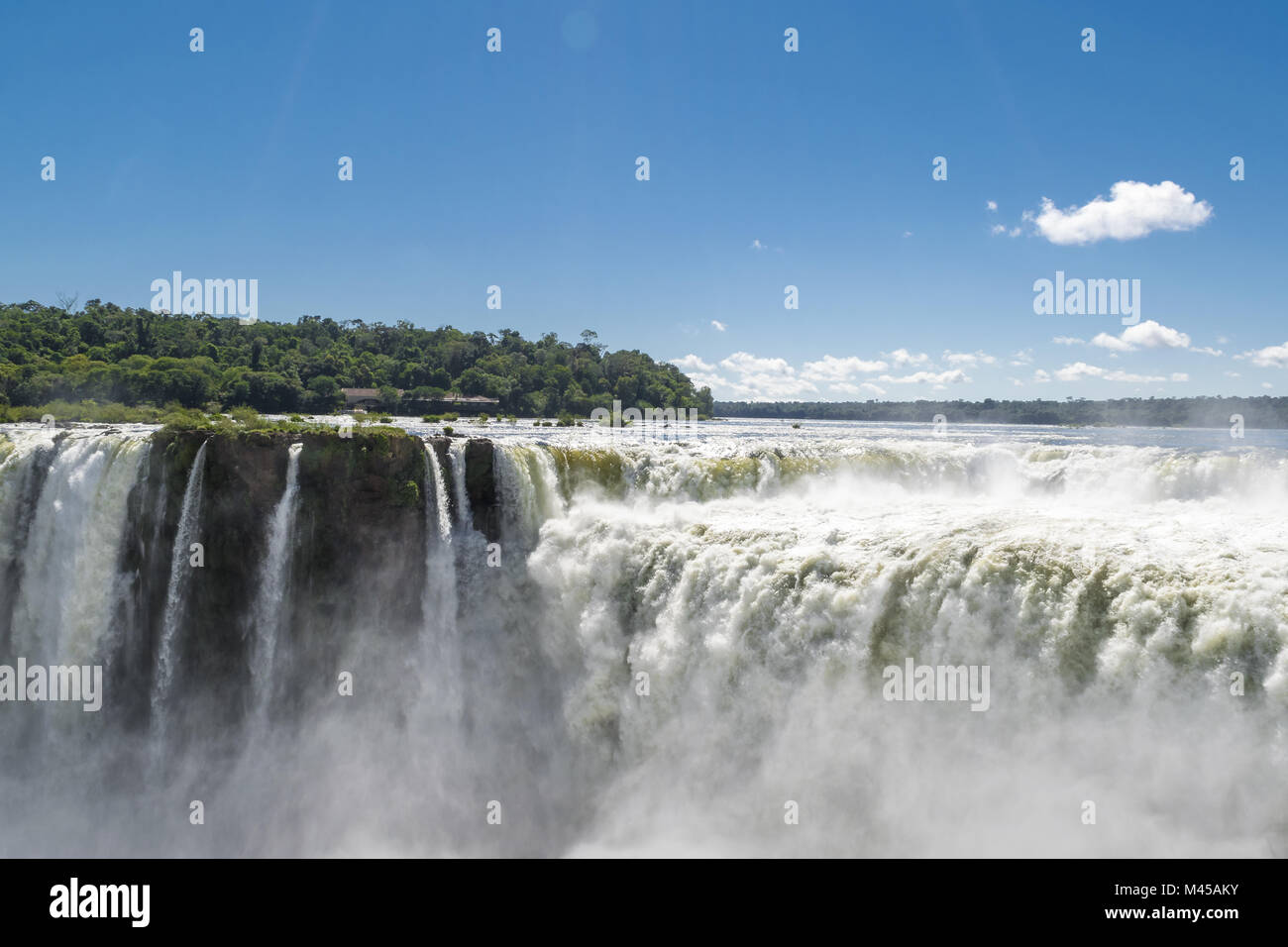 Devil Throat Iguazu Falls at Argentinian Border Stock Photo