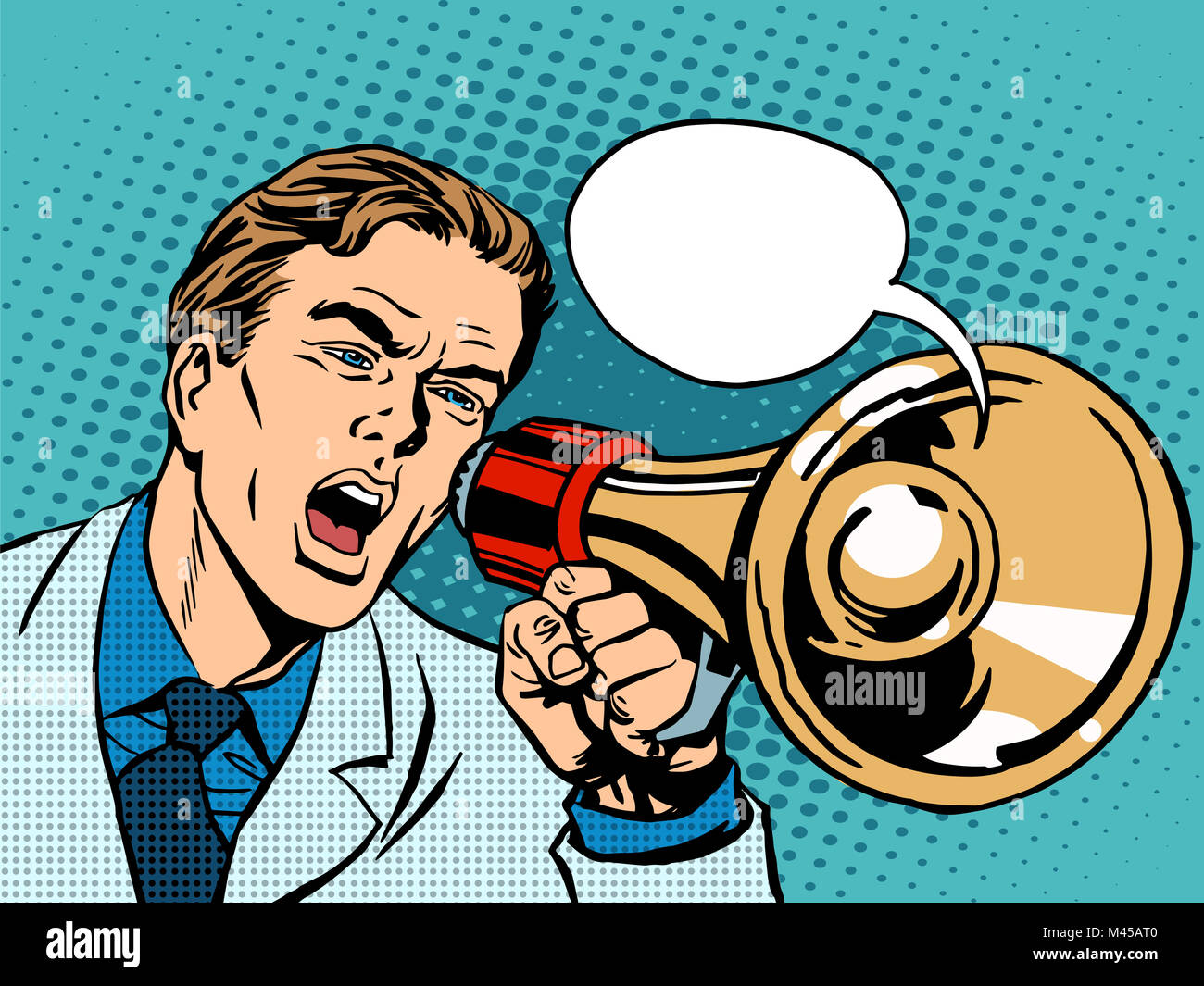 Man Megaphone Vintage High Resolution Stock Photography and Images Alamy