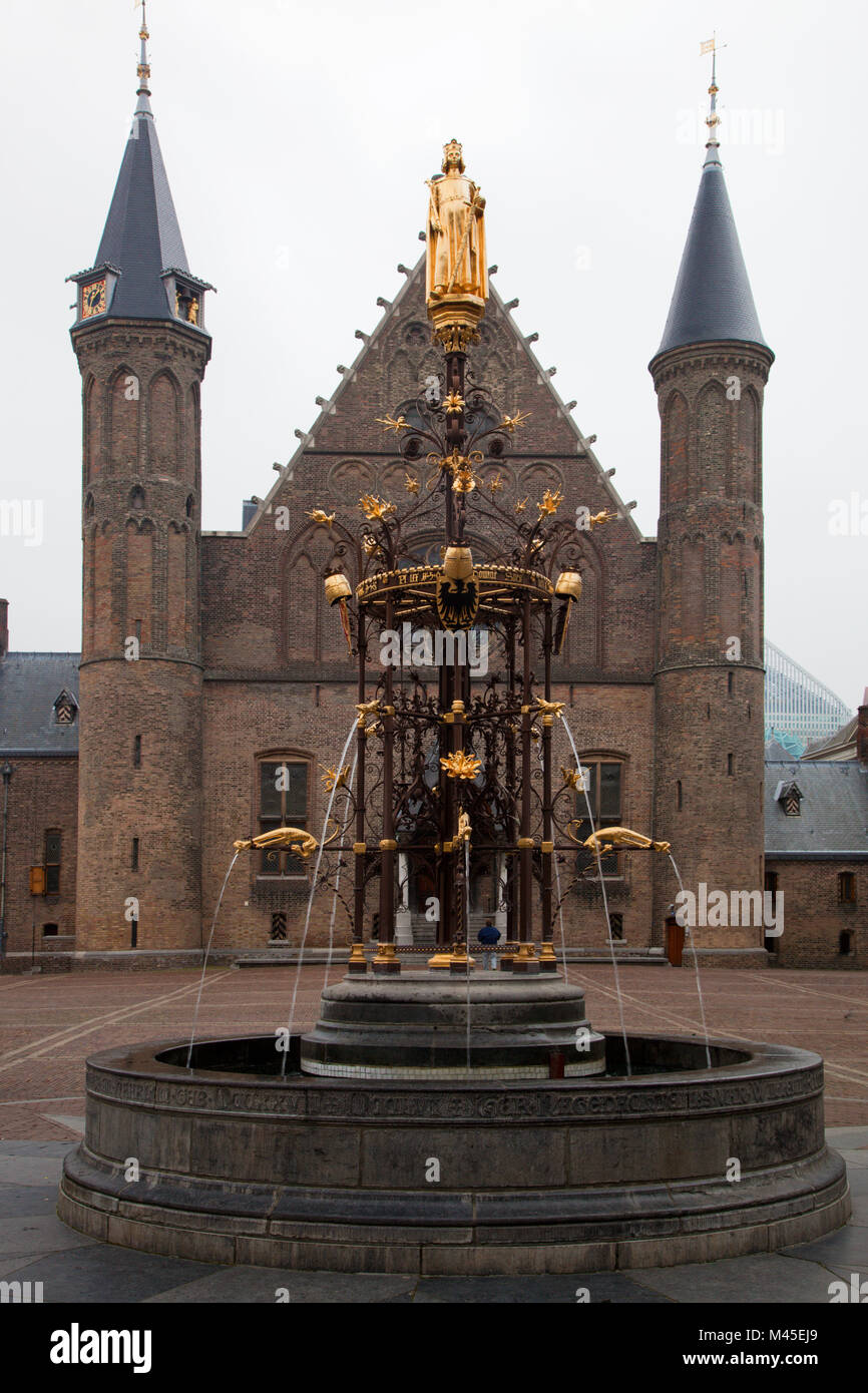 Binnenhof Palace - Dutch Parlament in the Hague Stock Photo