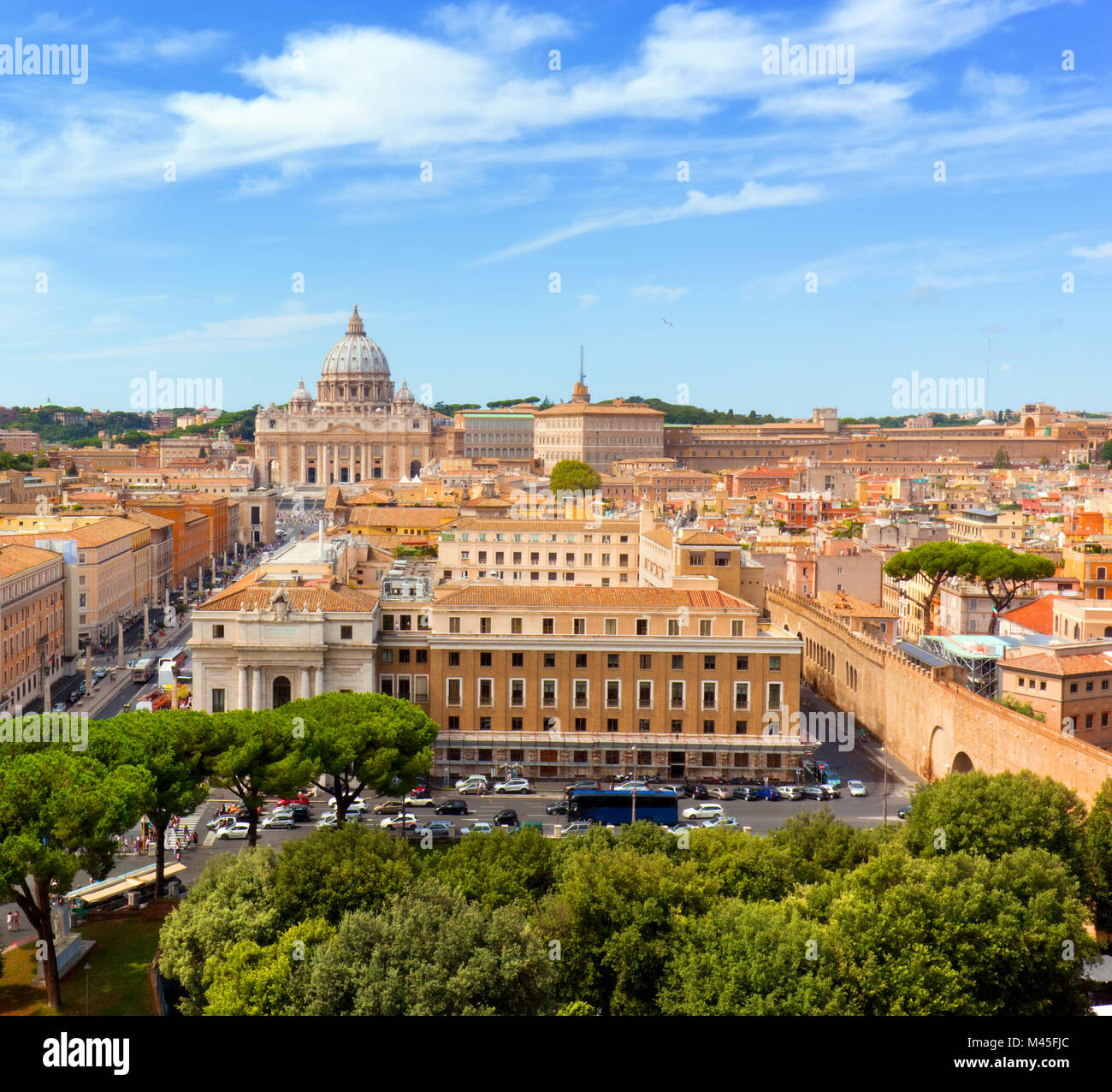 Vatican City. St. Peter#39;s Basilica and Vatican museums. Stock Photo