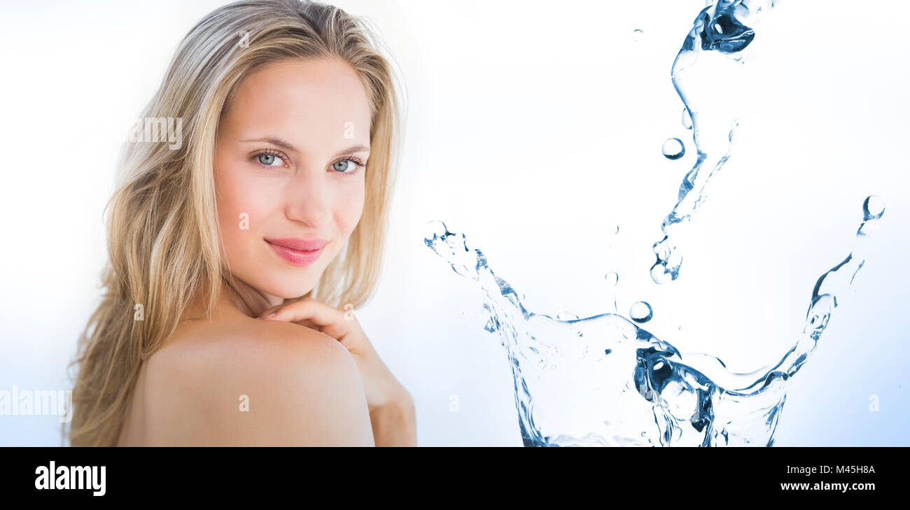 Composite image of water bubbling on white surface Stock Photo Alamy