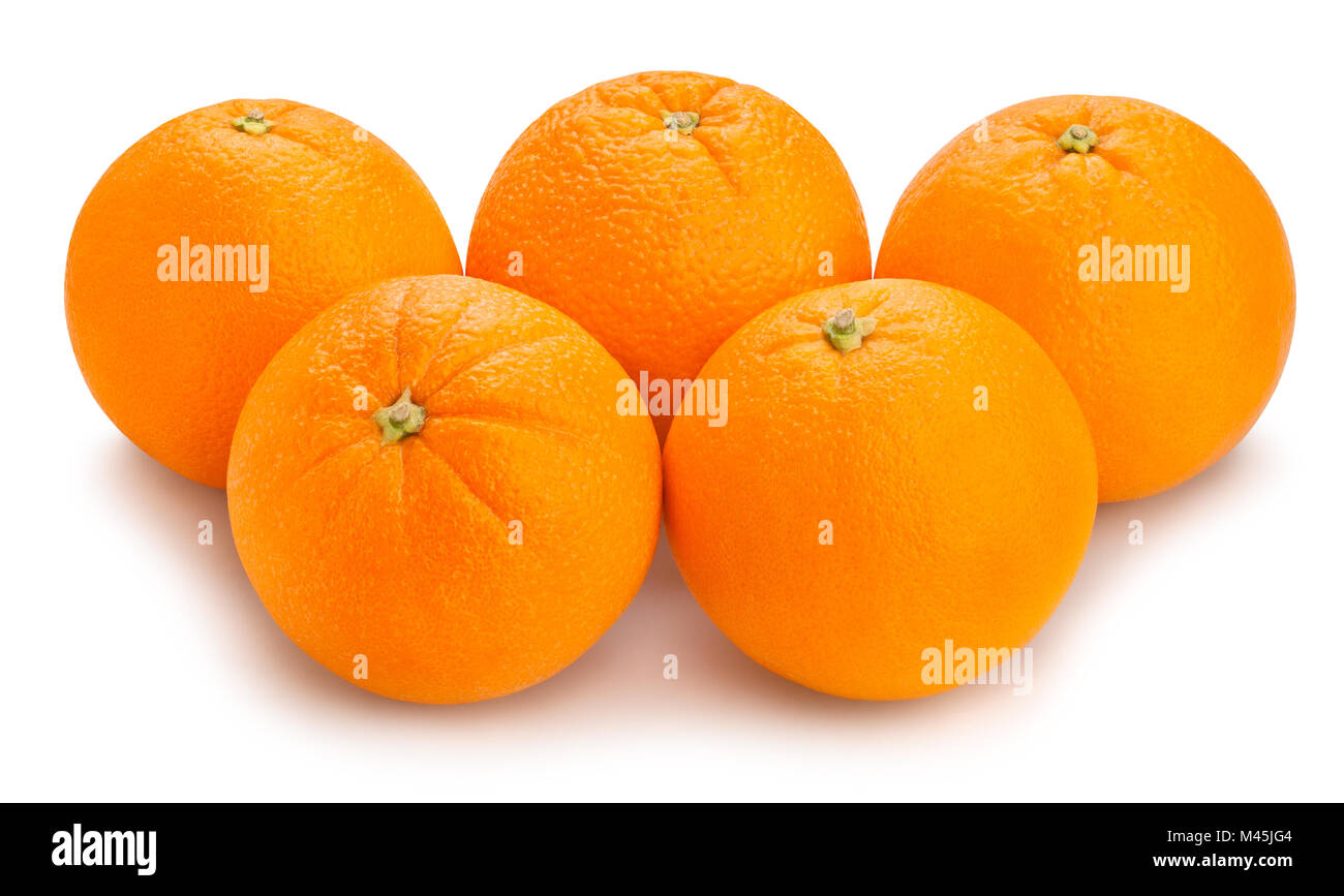 orange fruit path isolated Stock Photo