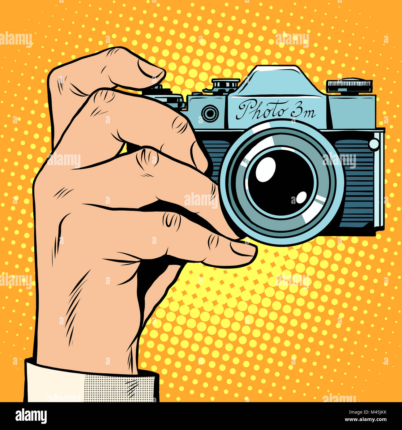 Retro camera snapshot selfie Stock Photo Alamy