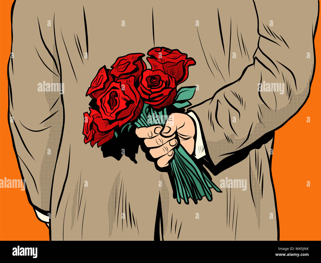 Flower bouquet roses gift surprise Stock Photo Alamy