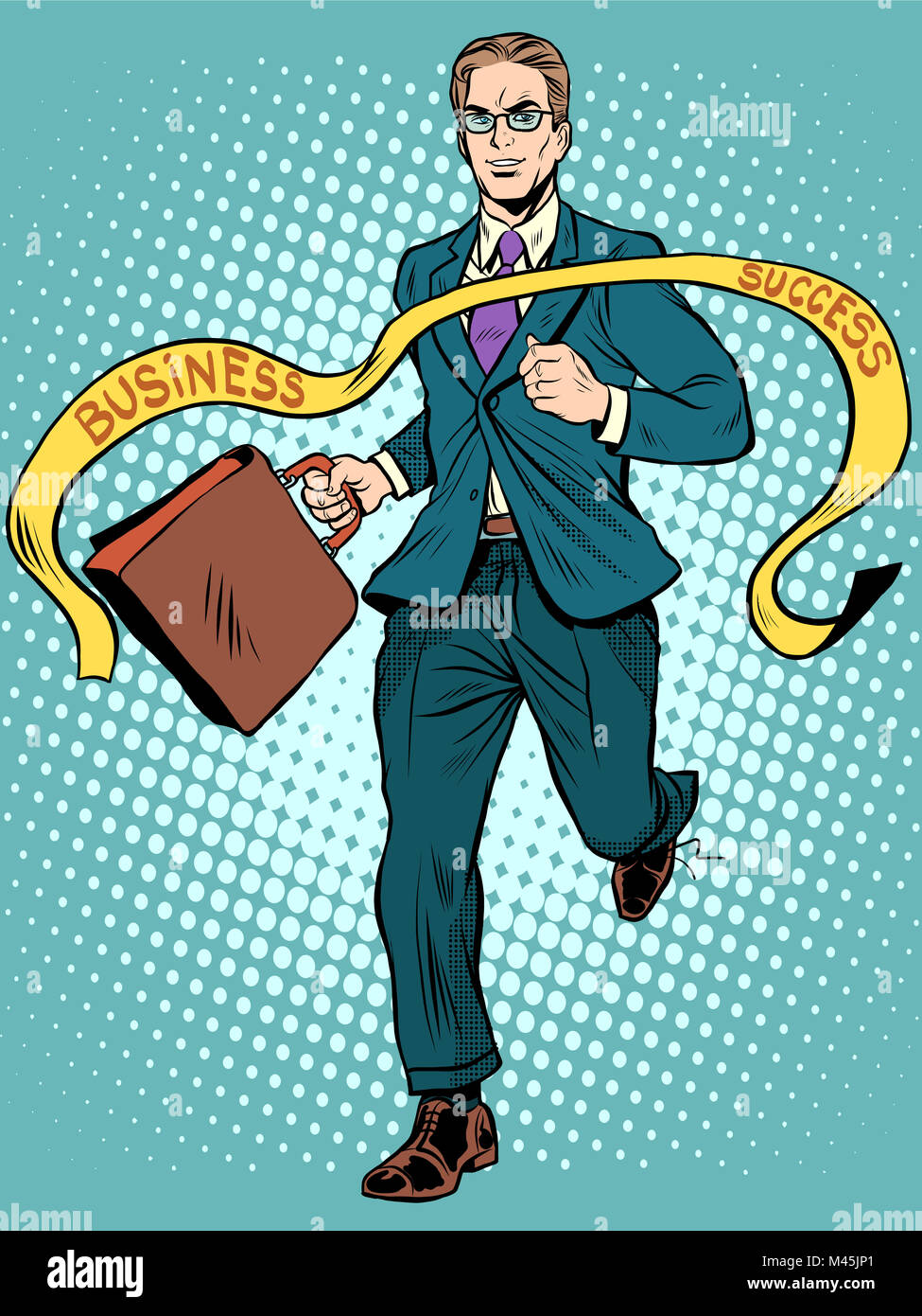Finish line businessman winner leader Stock Photo Alamy