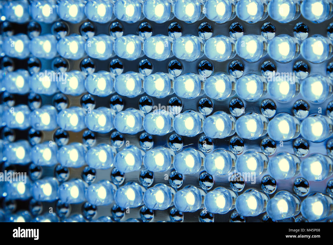 Led panel in fluorescent light close up Stock Photo