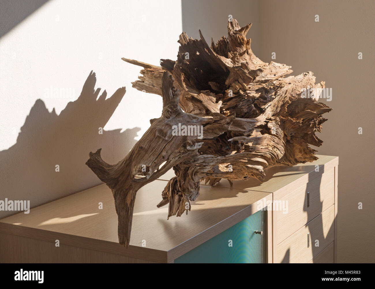 The modern wood decorative sculpture Stock Photo Alamy
