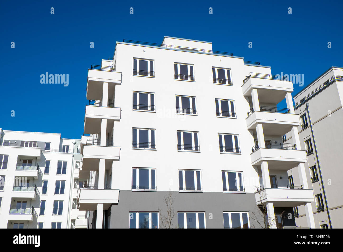 New white apartment houses seen in Berlin, Germany Stock Photo Alamy