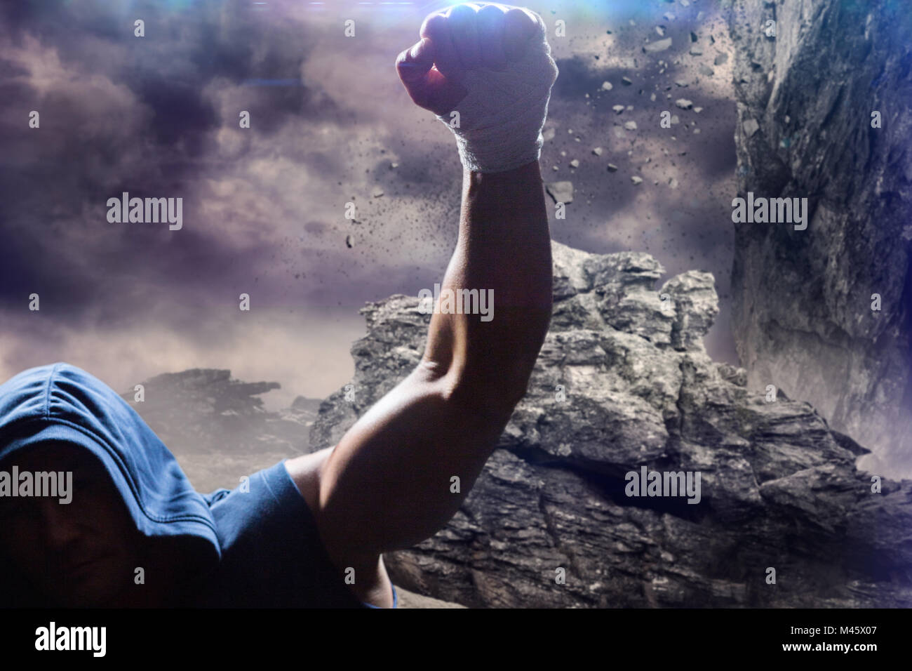 Athlete with arms raised hi-res stock photography and images - Alamy
