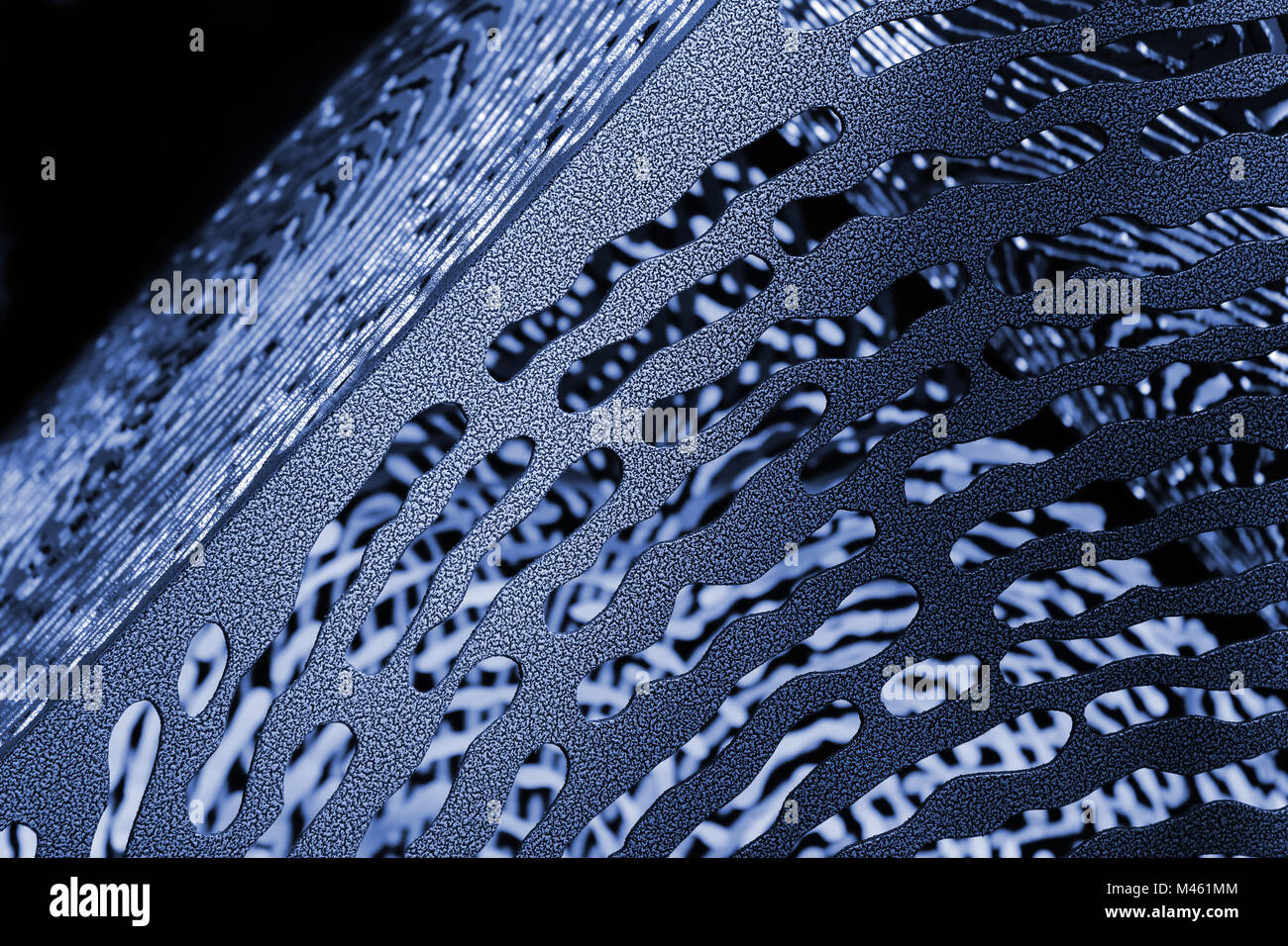 Abstract modern visual art pattern, blue tint Stock Photo