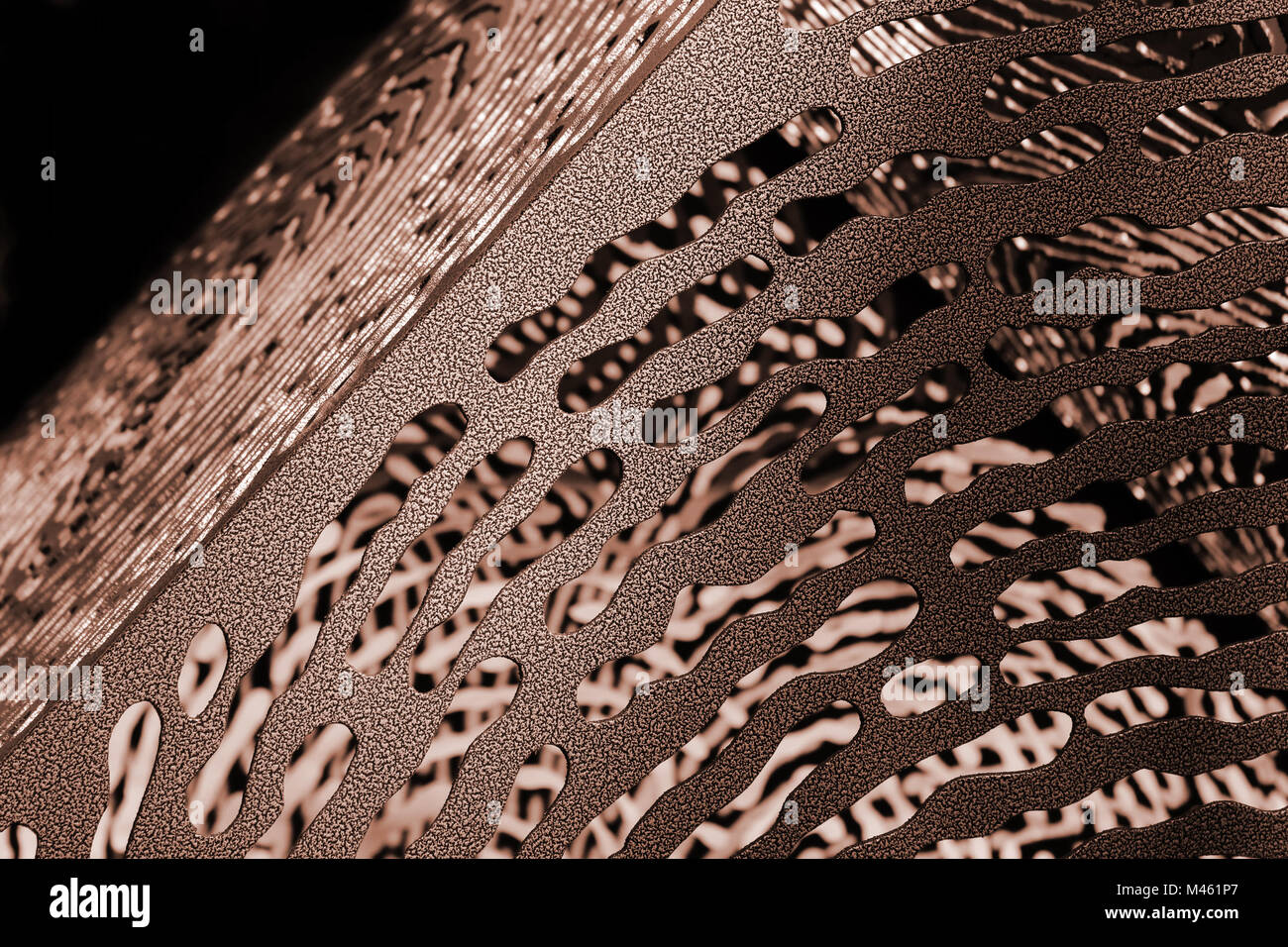Abstract modern visual art pattern, warm sepia tint Stock Photo