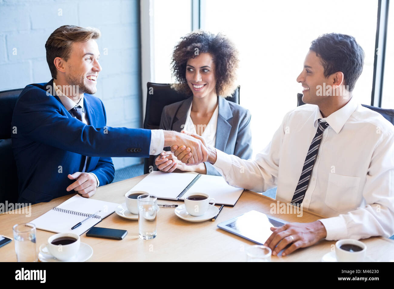 Been Discussing Businesspeople having a discussion in conference room Stock Photo - Alamy