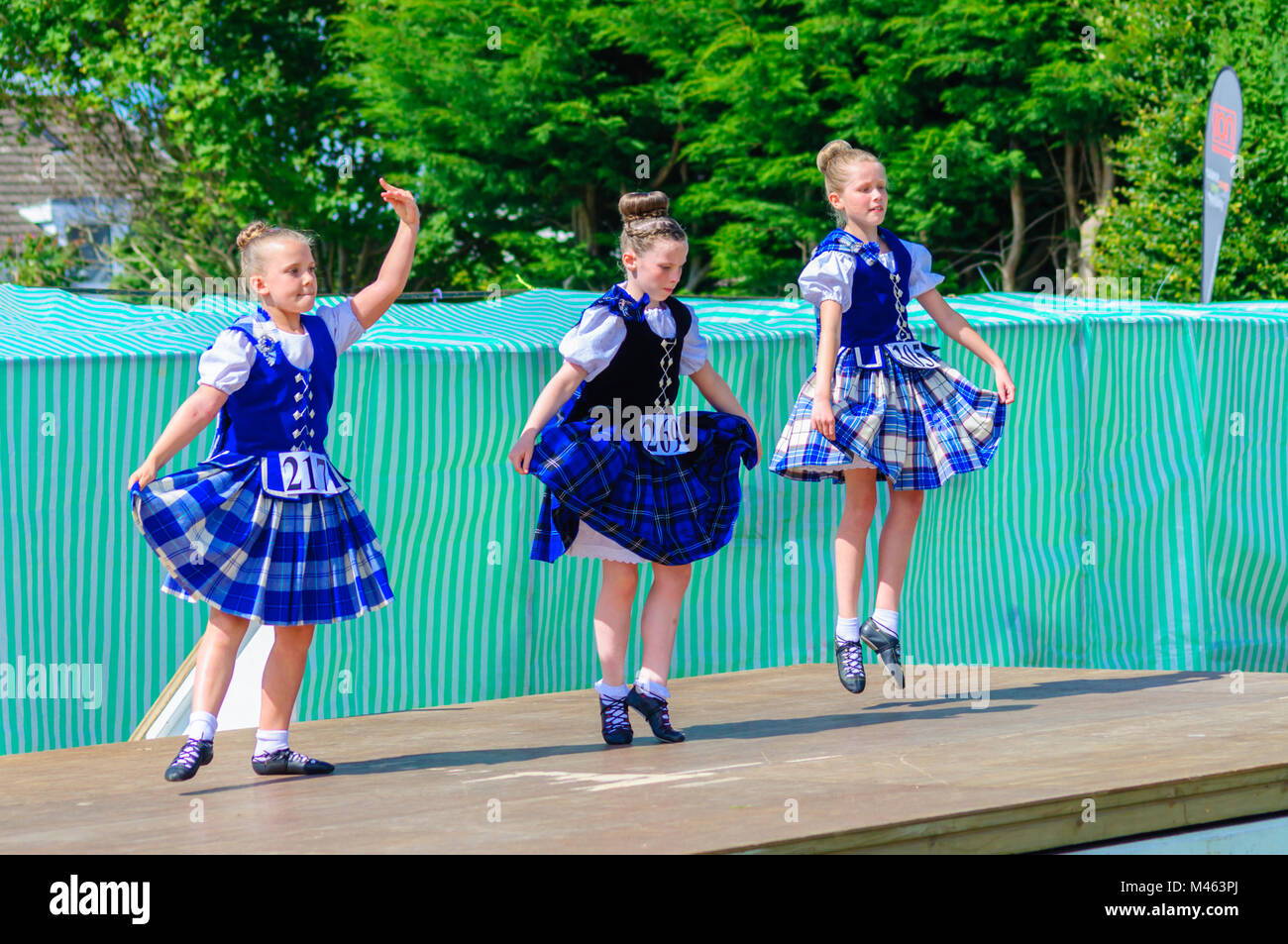 Traditional scottish highland dancing competition hires stock