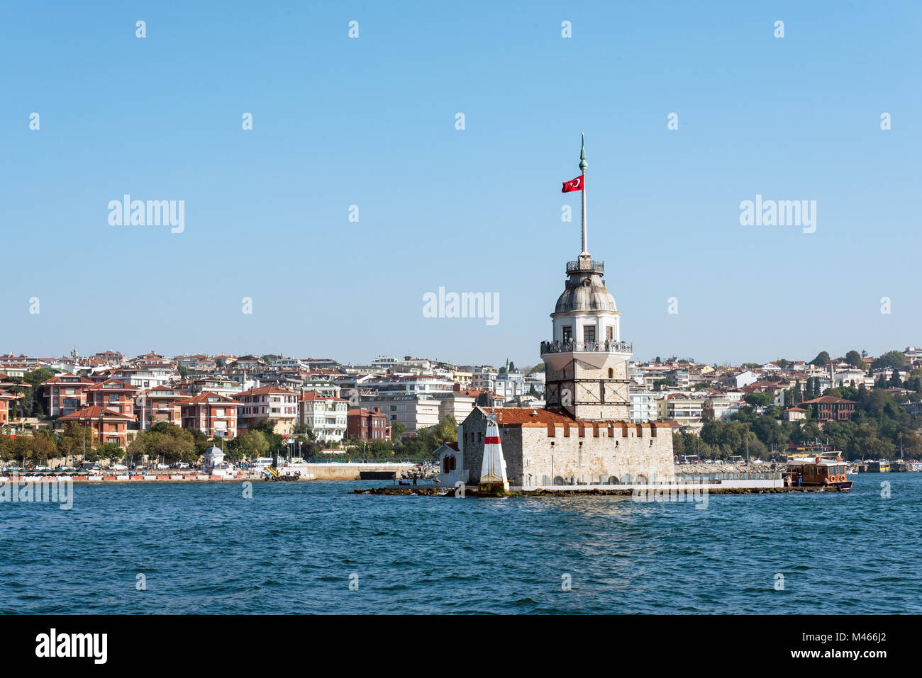 The famous Maidens Tower at the Bosphorus in Istanbul Stock Photo