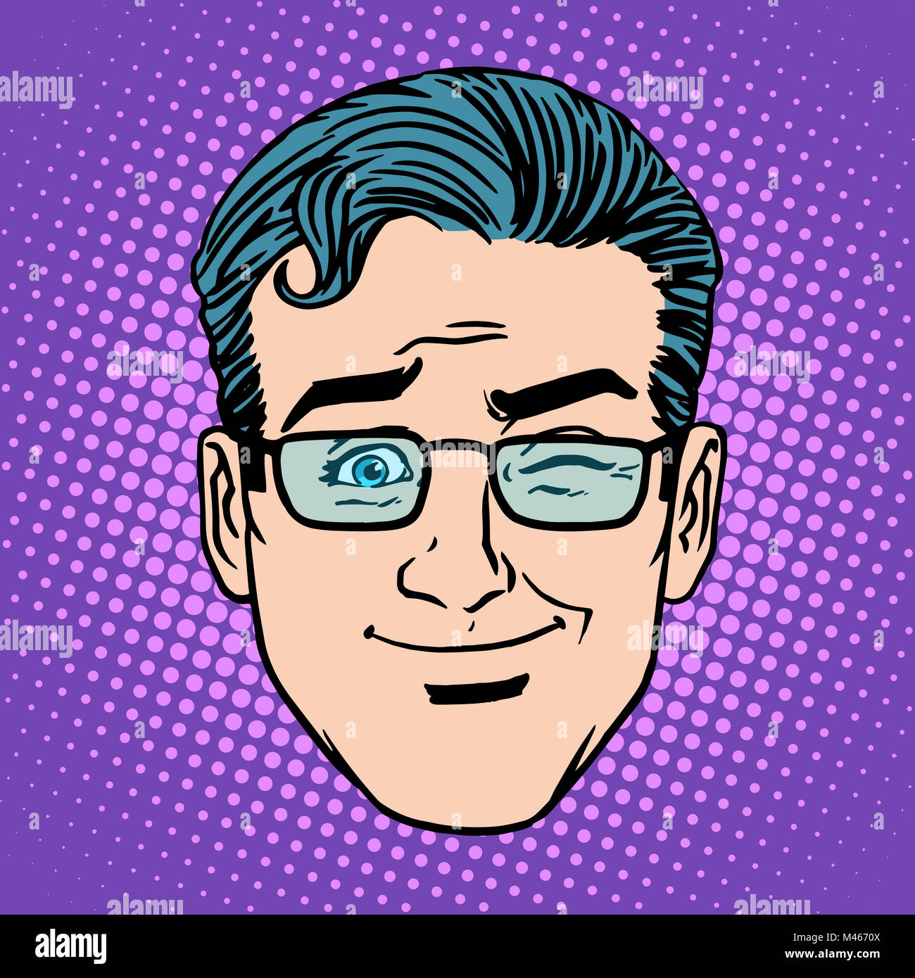 Emoji game wink man face icon symbol Stock Photo Alamy