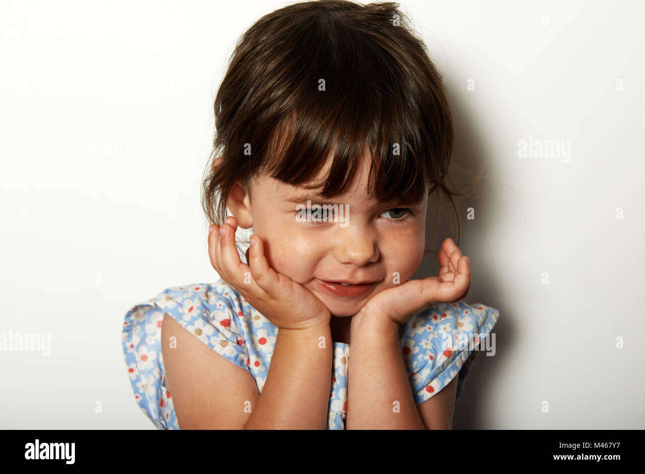 Happy 2-year old girl Stock Photo