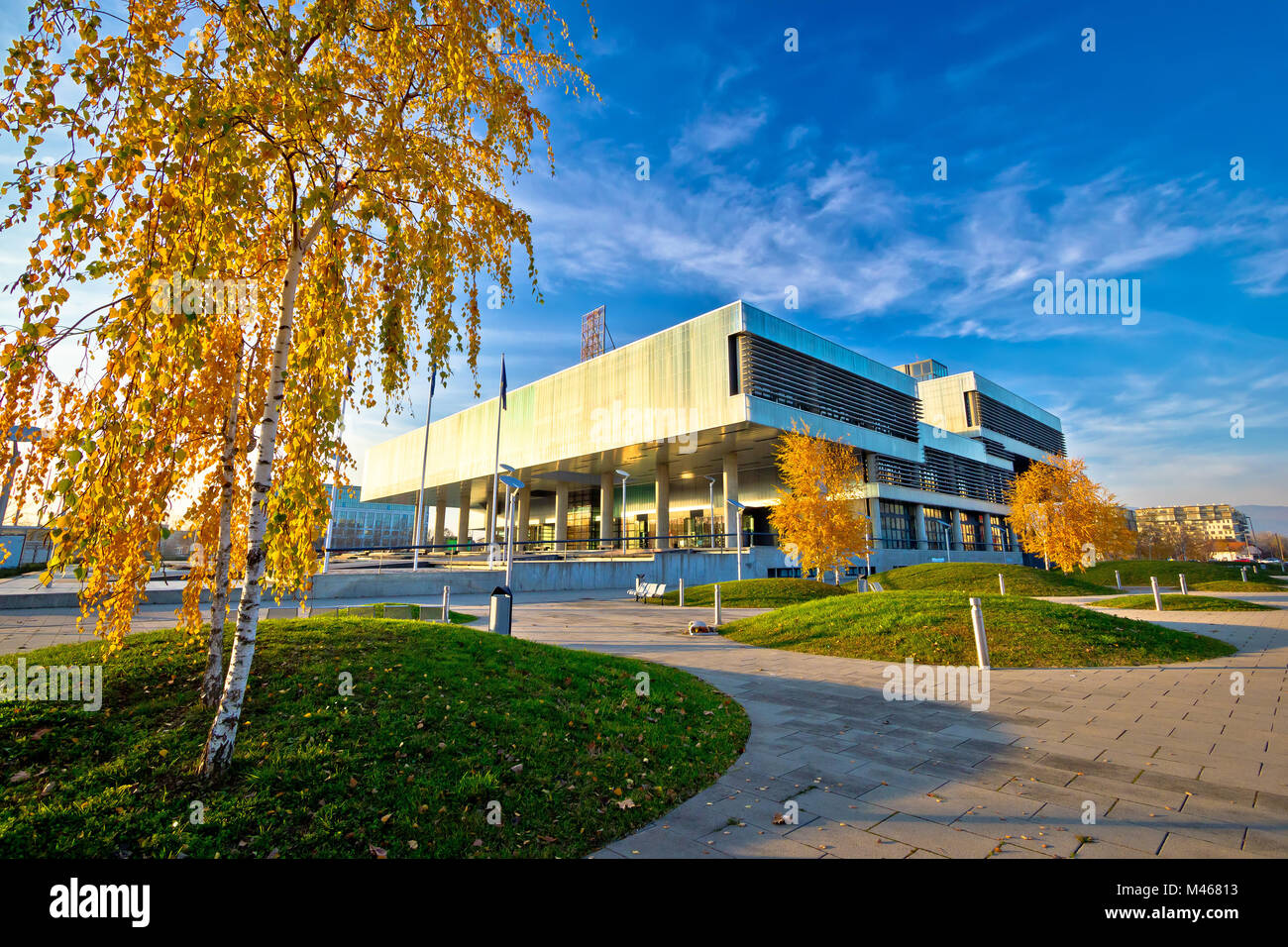 Museum of contemporary art in Zagreb exterior Stock Photo