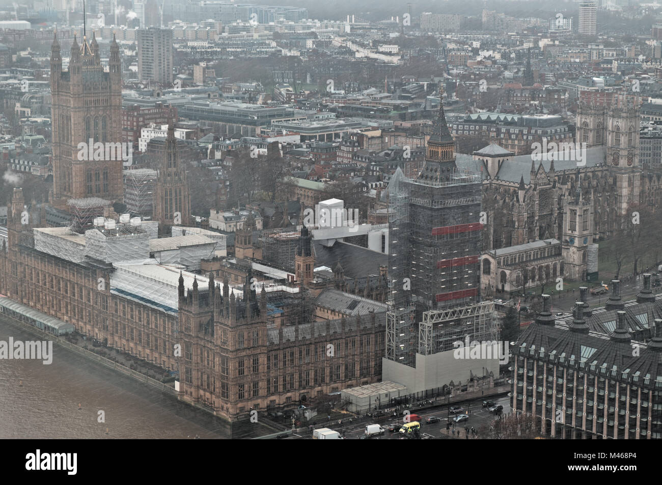 Overview of the Palace of Westminster from London Eye Stock Photo - Alamy