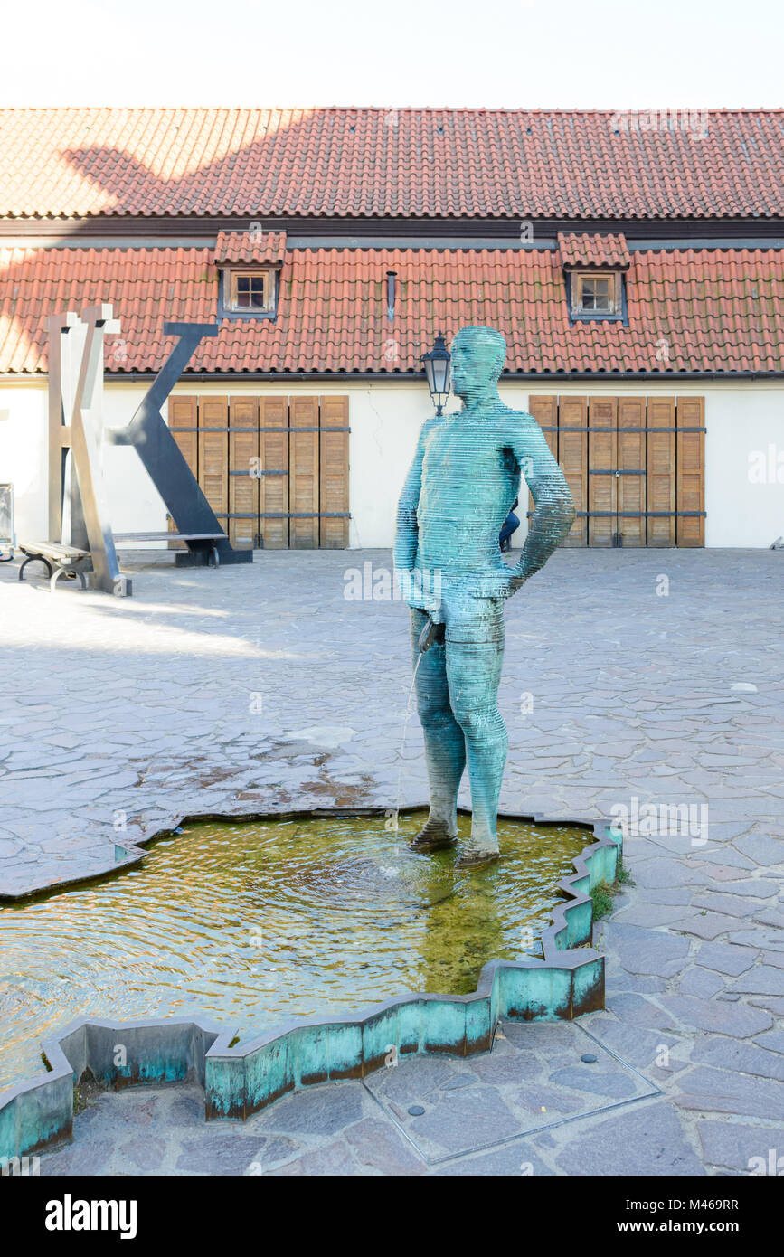 The Peeing Statues are one of the most controversial sculptures by