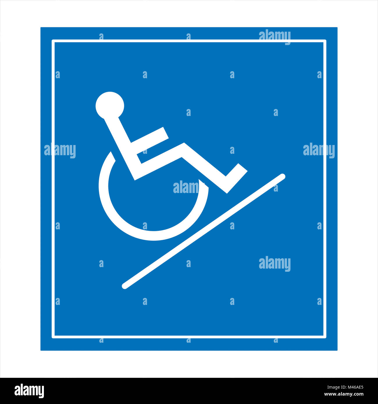 Wheelchair Access Ramp Sign Stock Photos & Wheelchair Access Ramp Sign