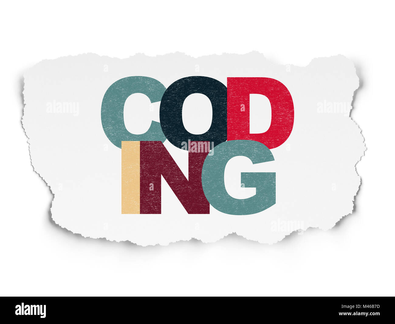 Programming concept: Coding on Torn Paper background Stock Photo - Alamy