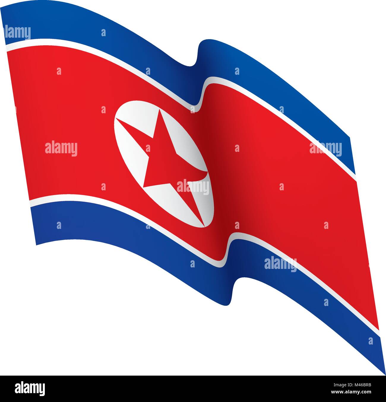 North Korea flag, vector illustration Stock Vector