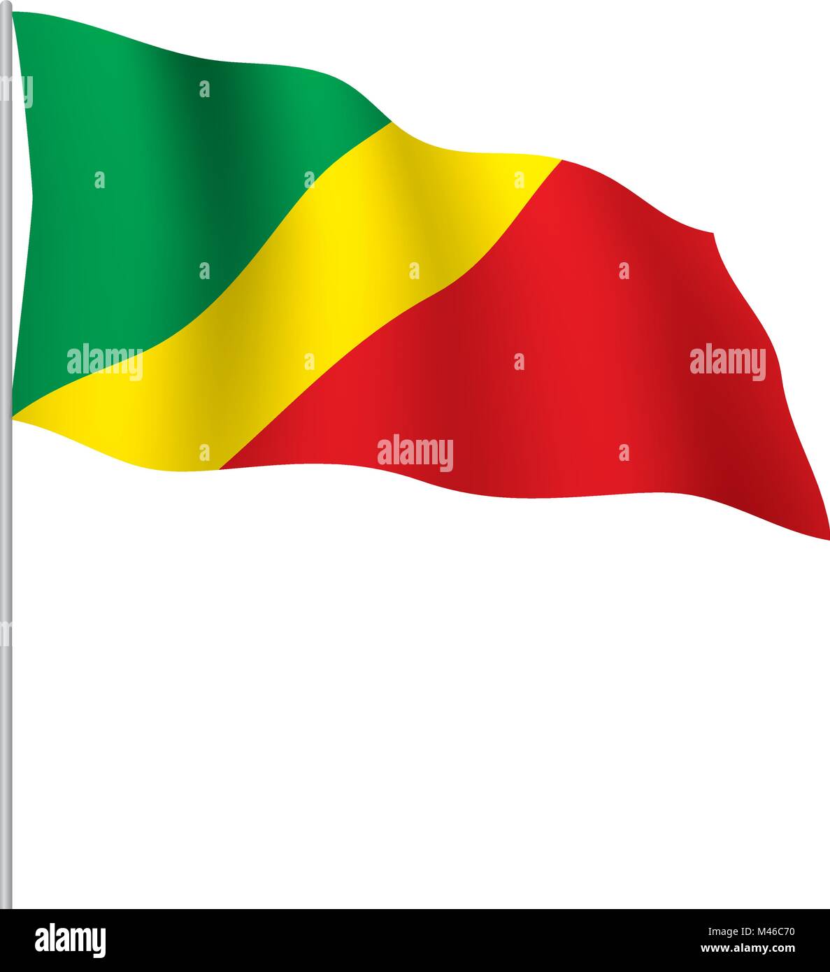 Wavy congolese flag Stock Vector Images - Alamy