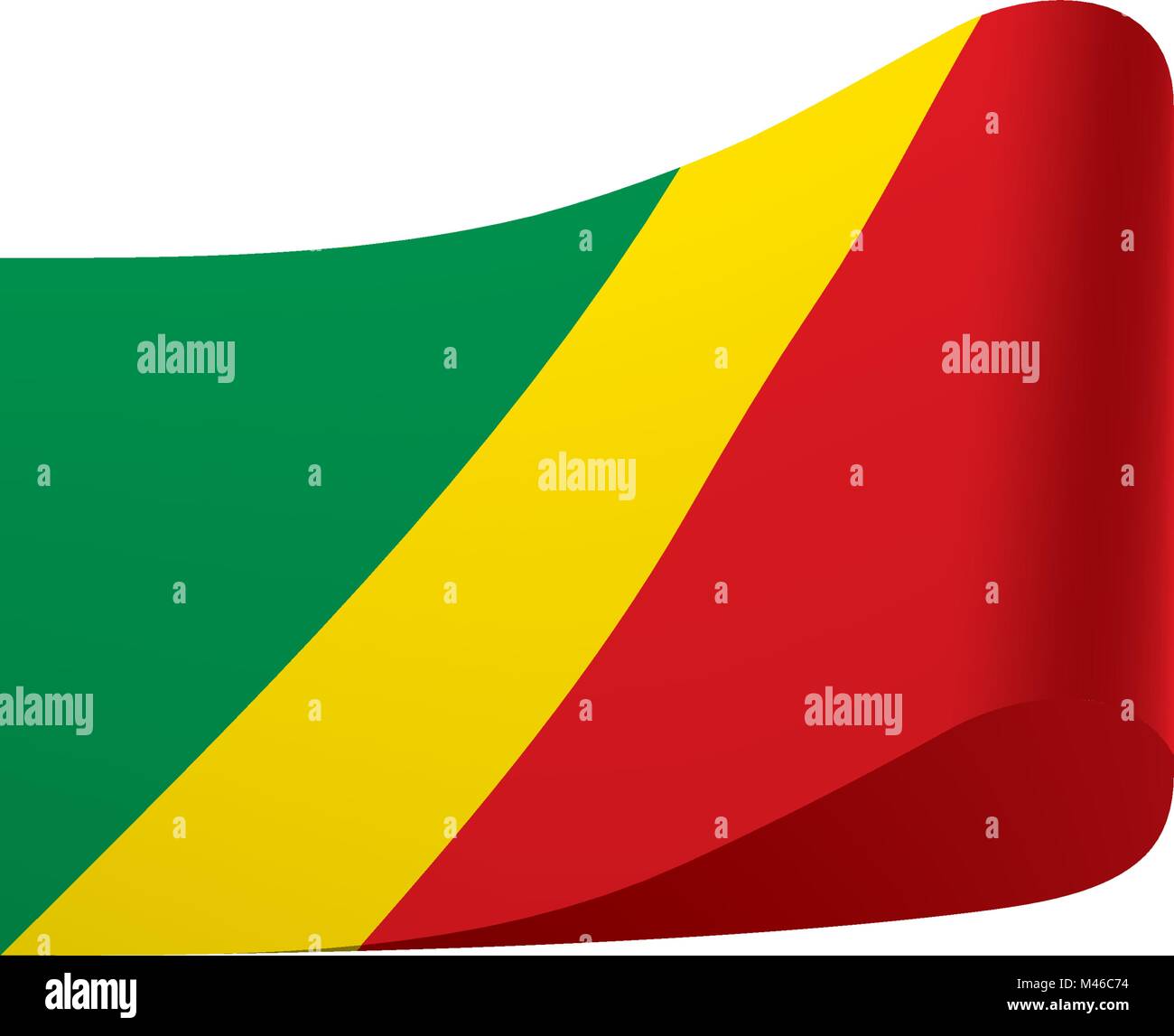 Congo republic wavy flag in Stock Vector Images - Alamy